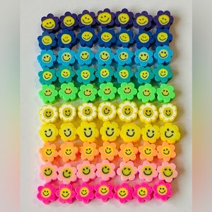 Polymer Clay Daisy Smiley Face Beads